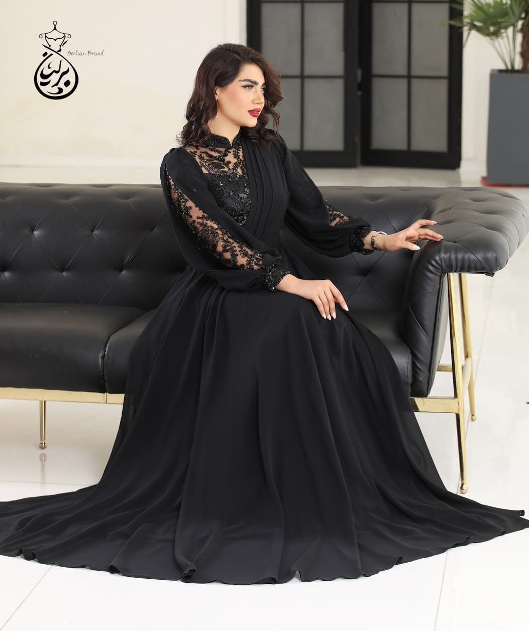 لباس مجلسی زنانه گلرخ جنس کرپ حریر از بقل